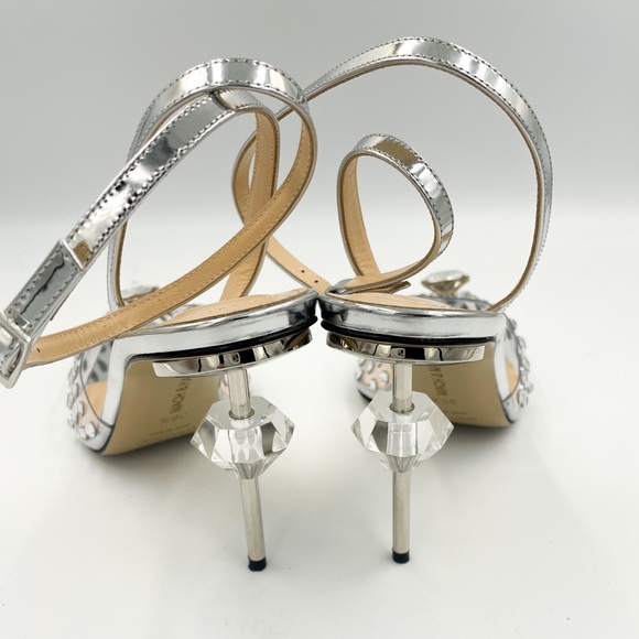 MACH & MACH Double Diamond Metallic Leather And PVC Pumps - Picture 9 of 10